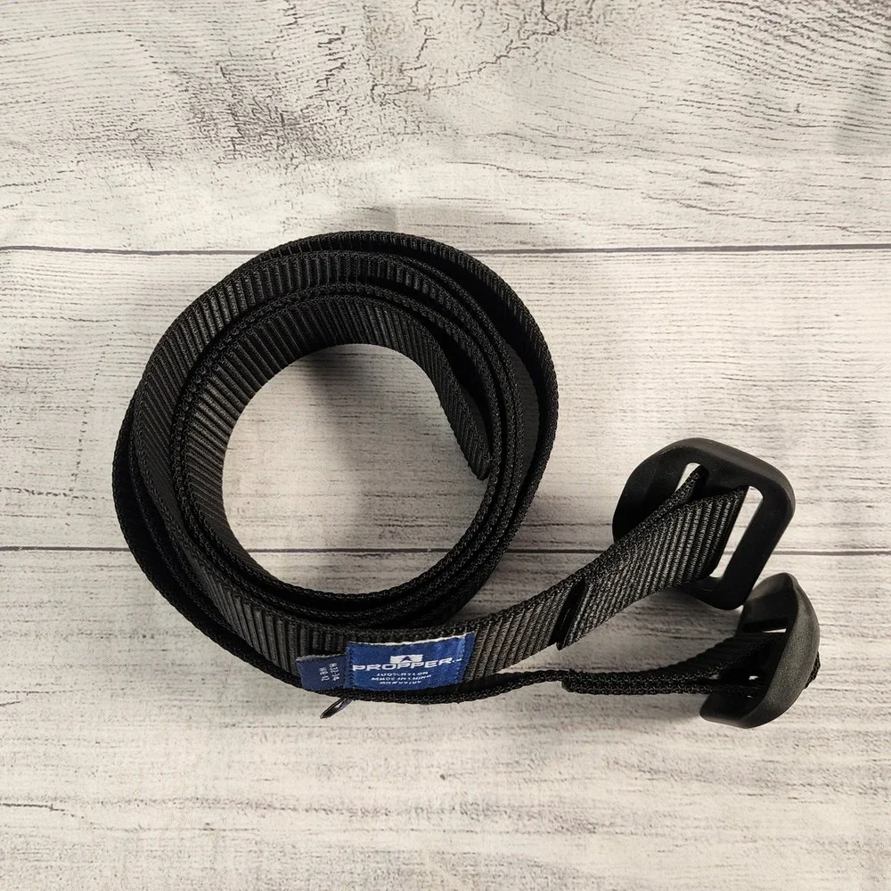 Propper Tactical Belt Mens Medium 32-34 Black Nylon Webbing Duty Belt F5230